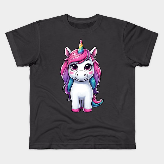 Unicorn S01 D16 Kids T-Shirt by Houerd